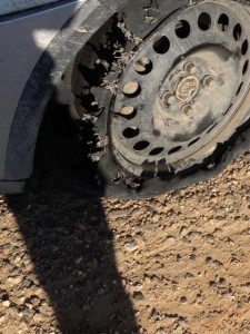 What Mongolia does to a tyre!