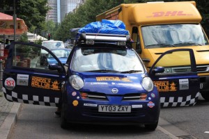 Can you see them? Just under the roof rack